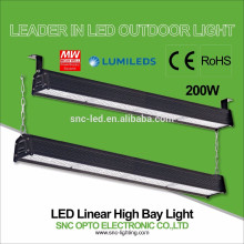 CE RoHS aprobó 200w LED Linear alta iluminación de la bahía con Mean Well HLG Driver